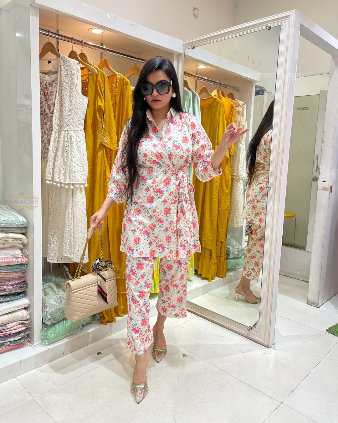 Side knot soft printed Cords