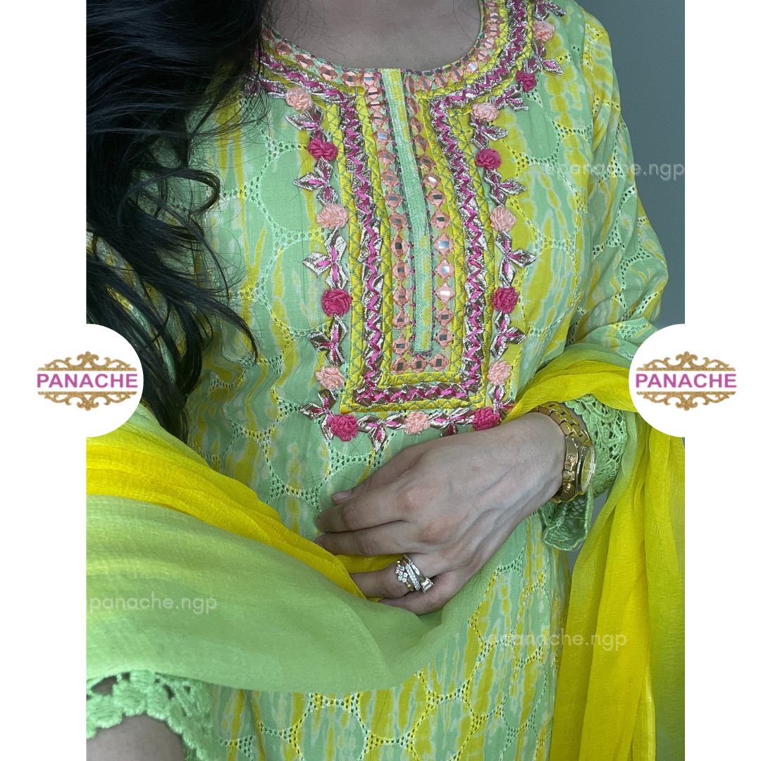 Pure cotton semi partywear