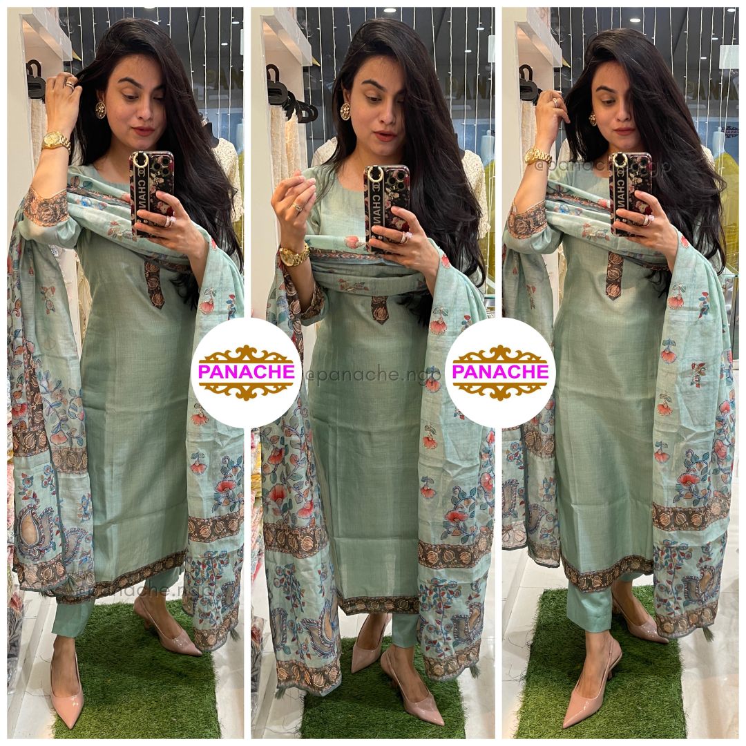 Ajrak silk set in beautiful silk