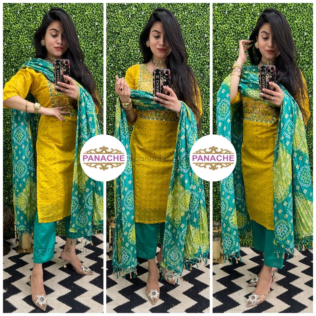 Sitara bandhani suit set