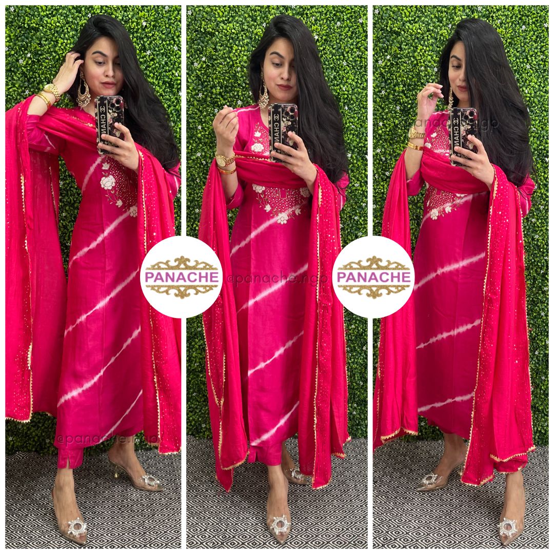 Silk sets with vibrant colors