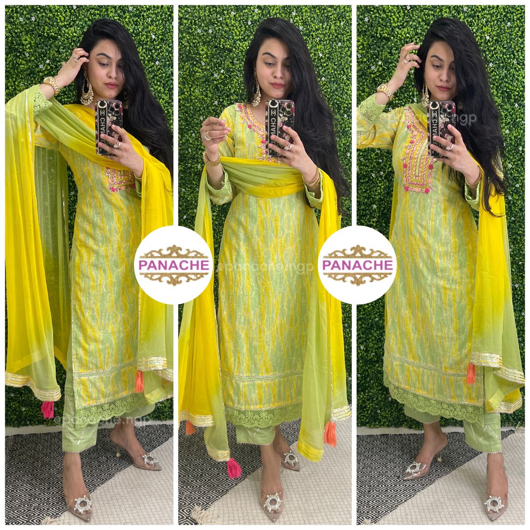 Pure cotton semi partywear