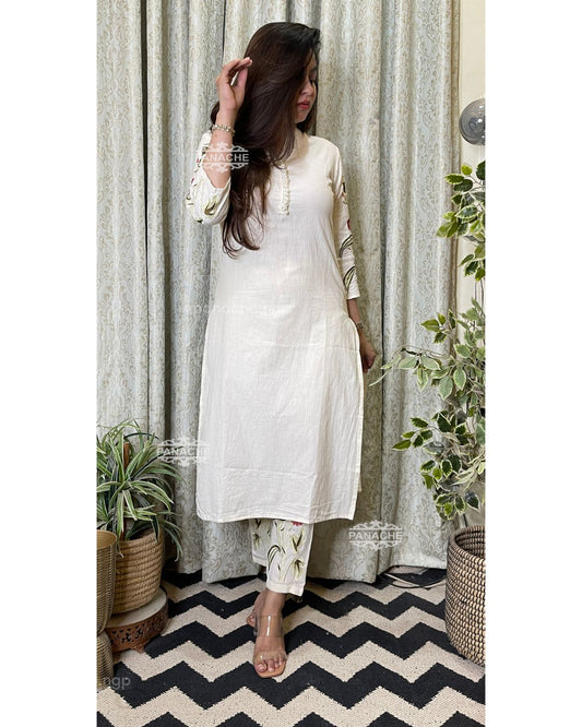 Cotton embroidered set For daily wear / office wear