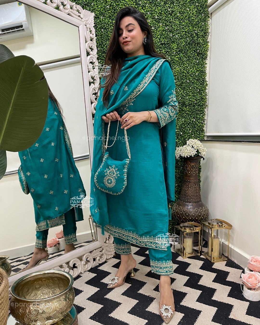 Turquoise potli set