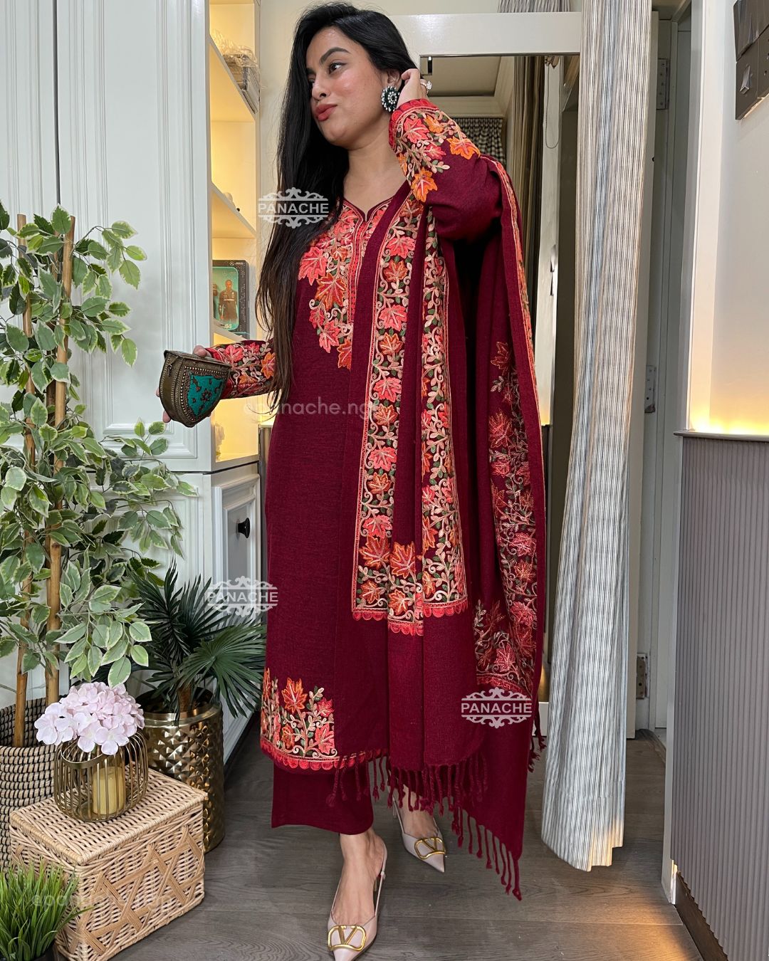 Pashmina woollen suit set