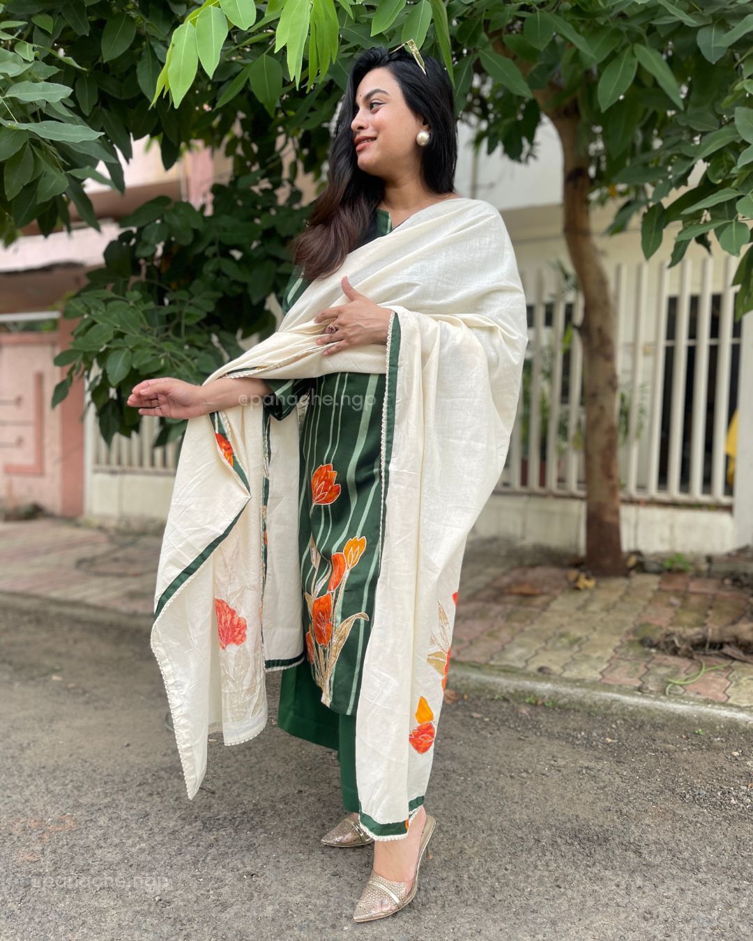 Appliqué garden mul set