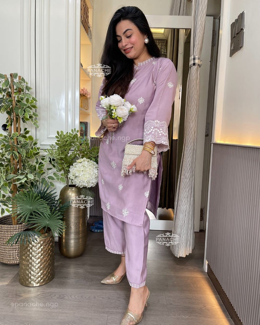 Sweet Pea lavender coord