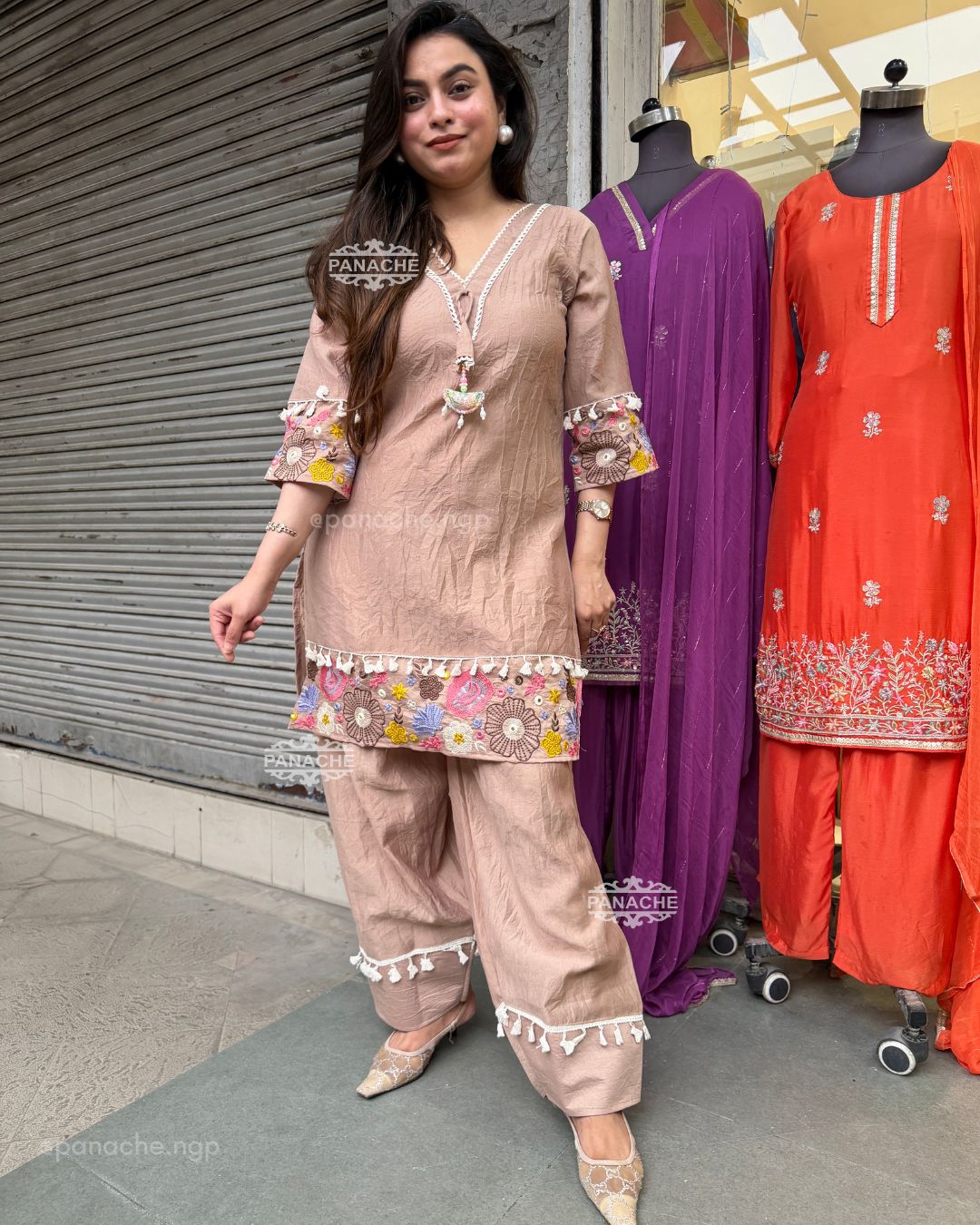 Farshi beige salwar set