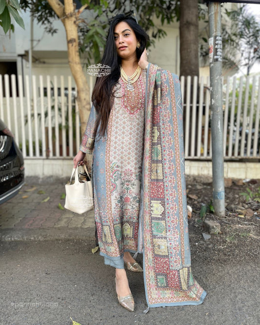 Print on print pashminas