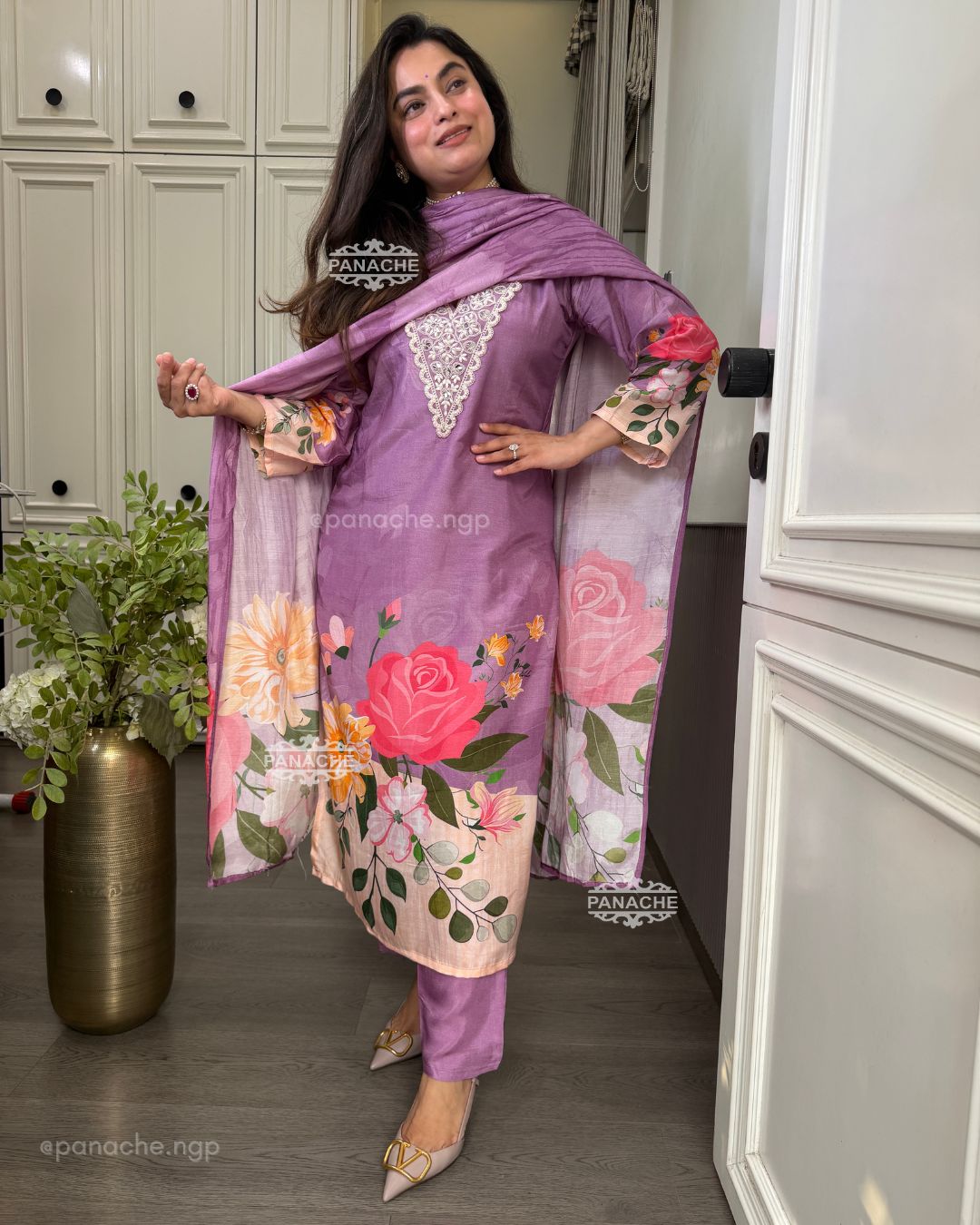 Gulrukh floral suit set
