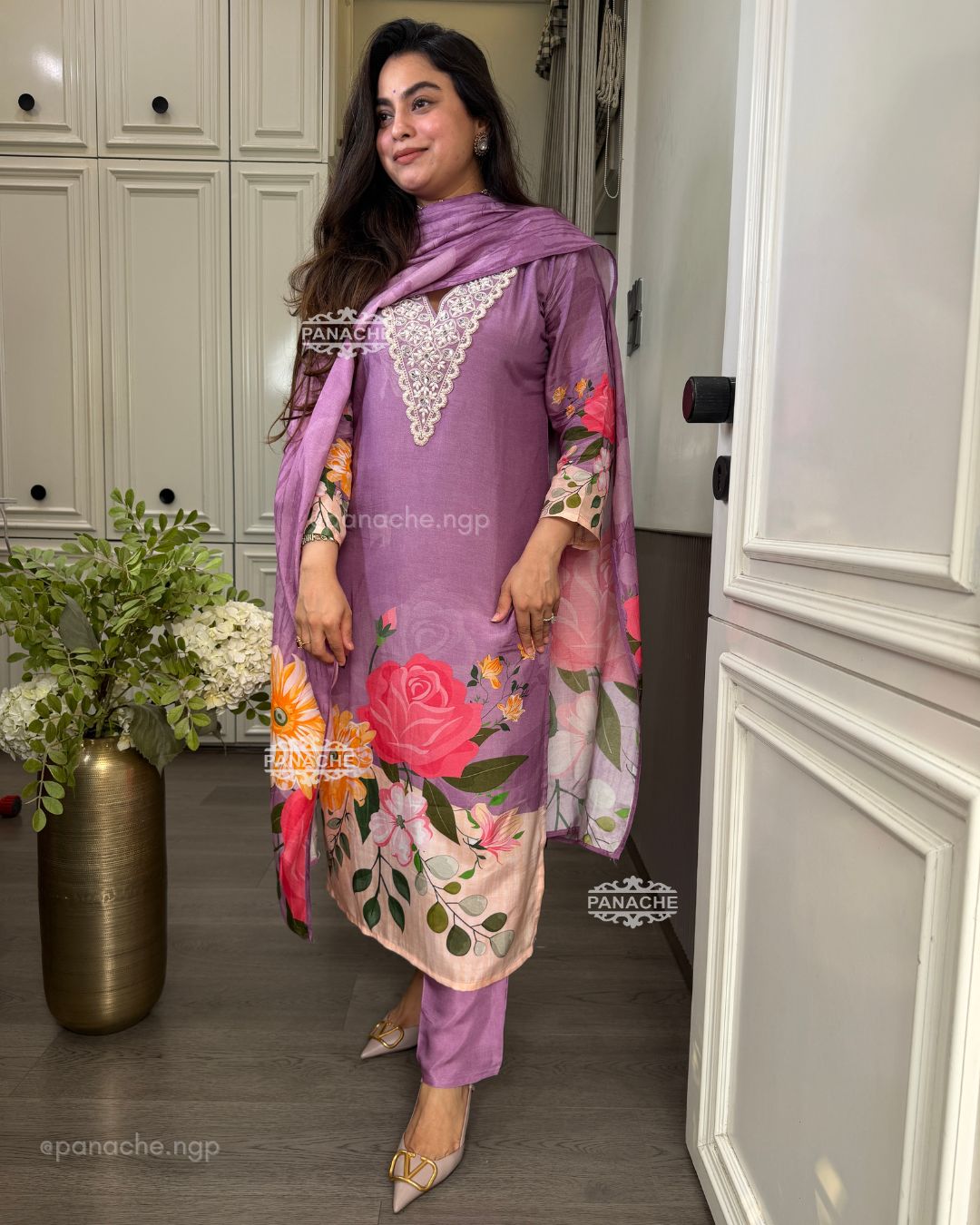 Gulrukh floral suit set