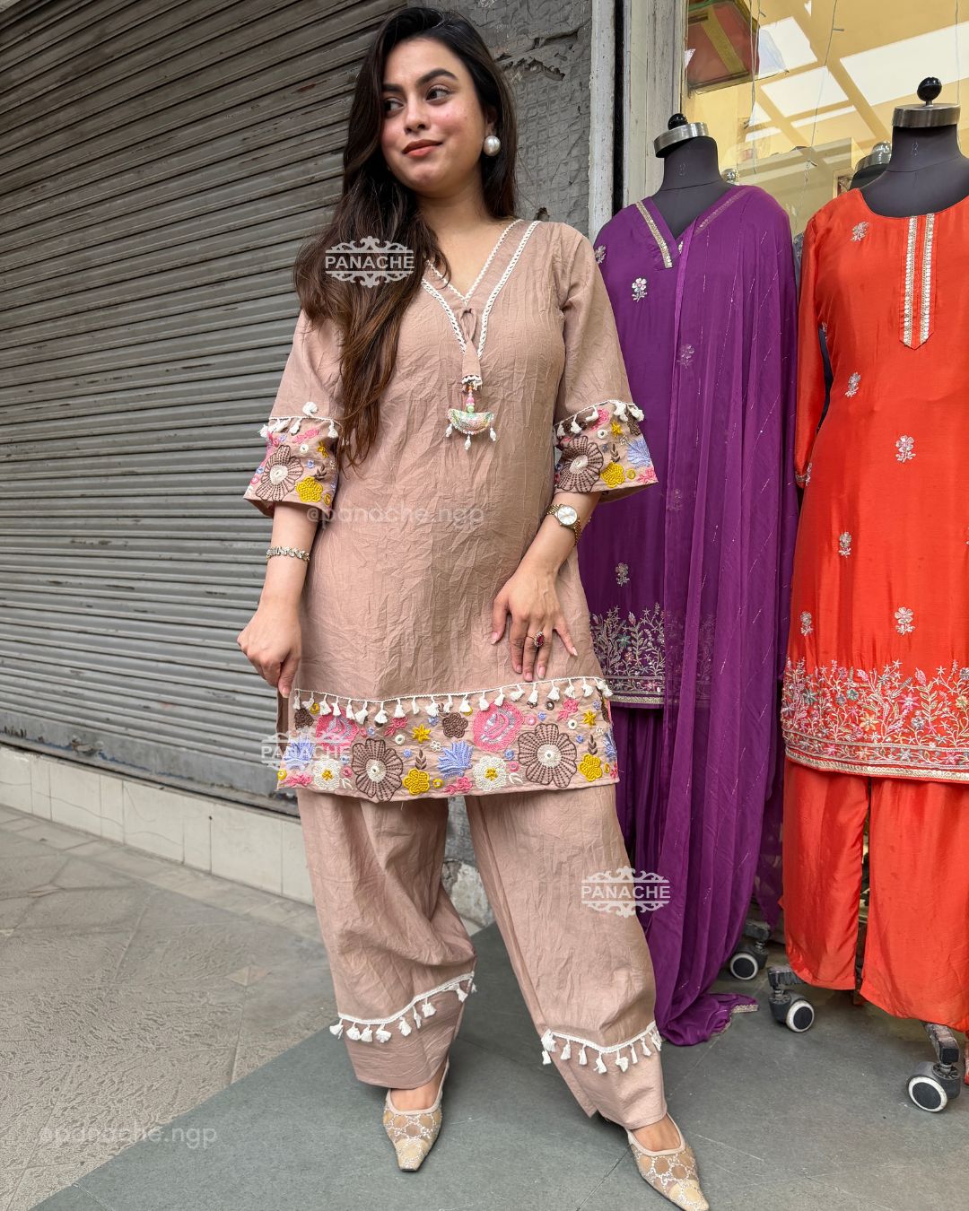 Farshi beige salwar set