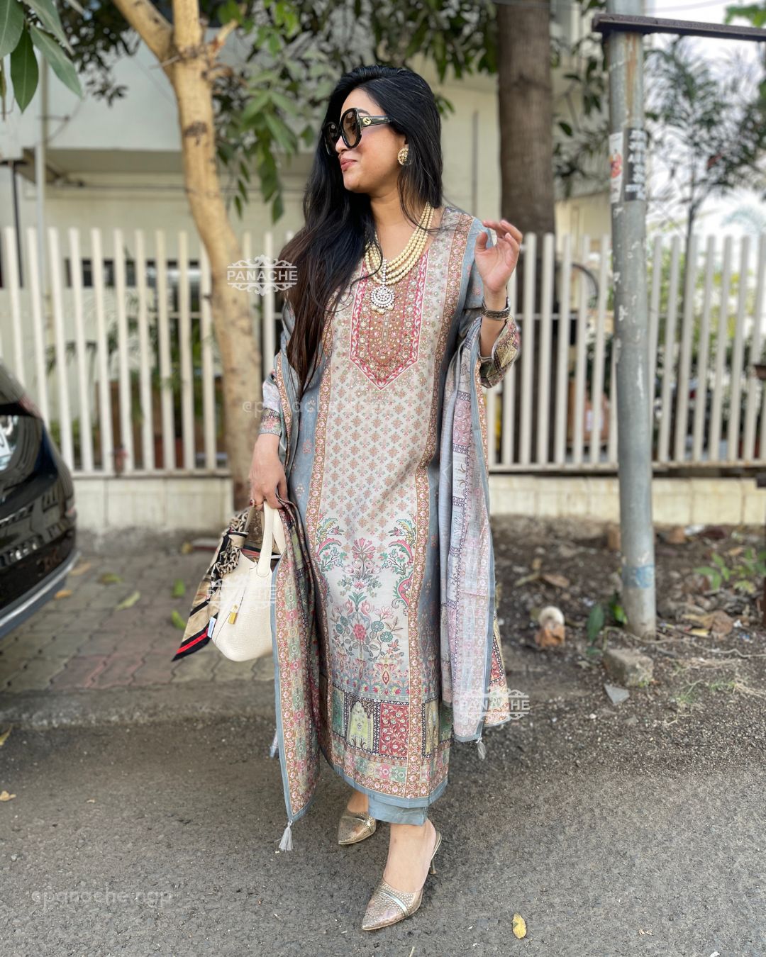 Print on print pashminas