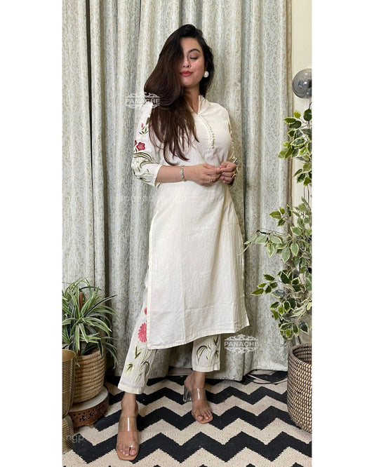 Cotton embroidered set For daily wear / office wear