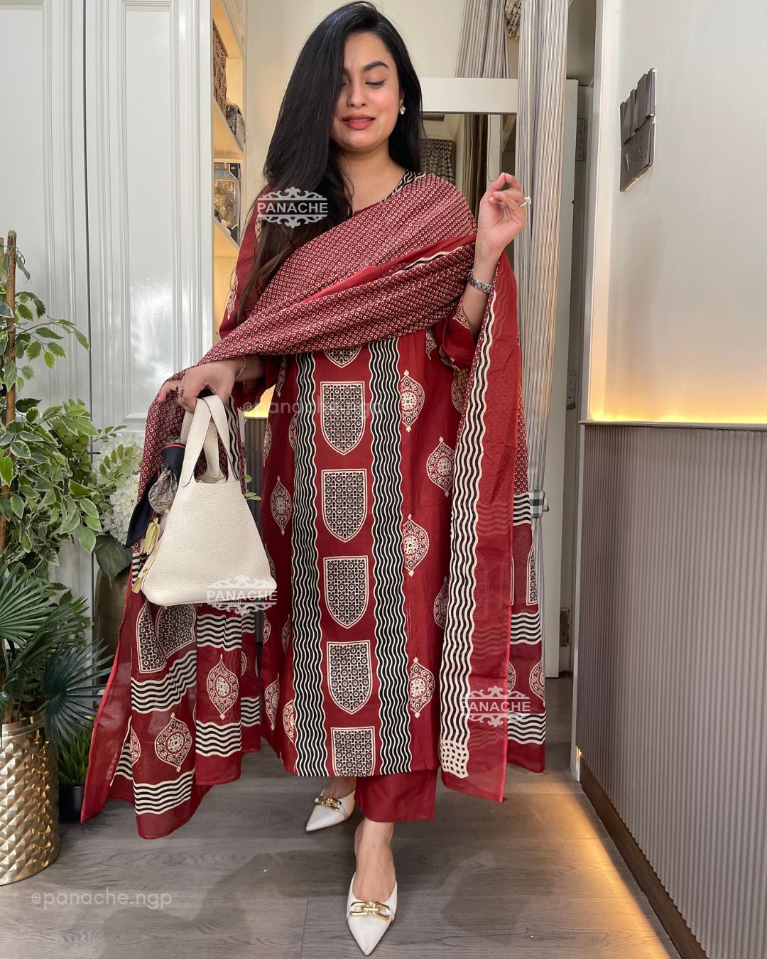 Block print cotton casuals