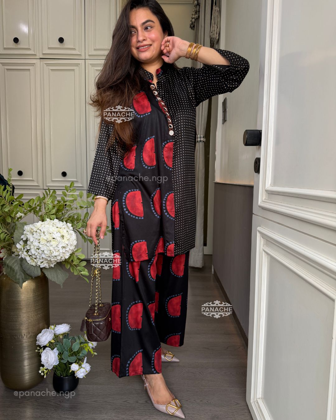 Slub gajji sets - Black