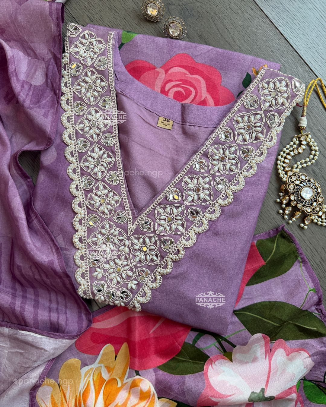 Gulrukh floral suit set