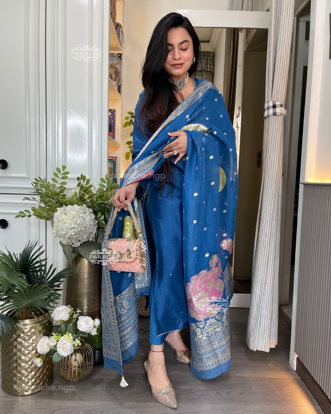 Firoza silk set