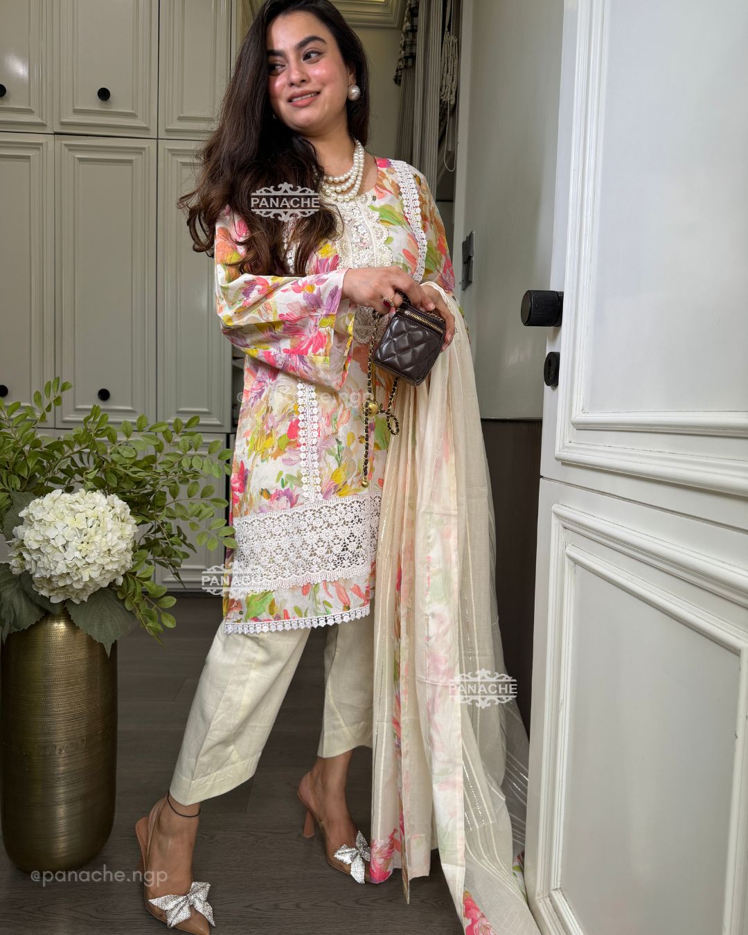 Pearl floral set
