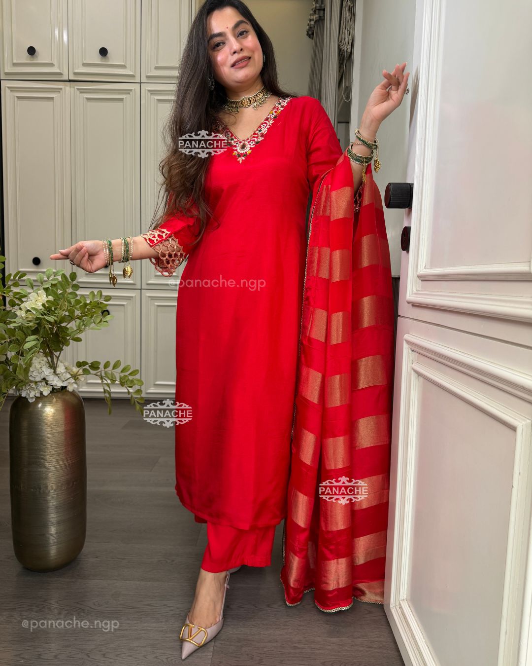 Meher cutwork suit set