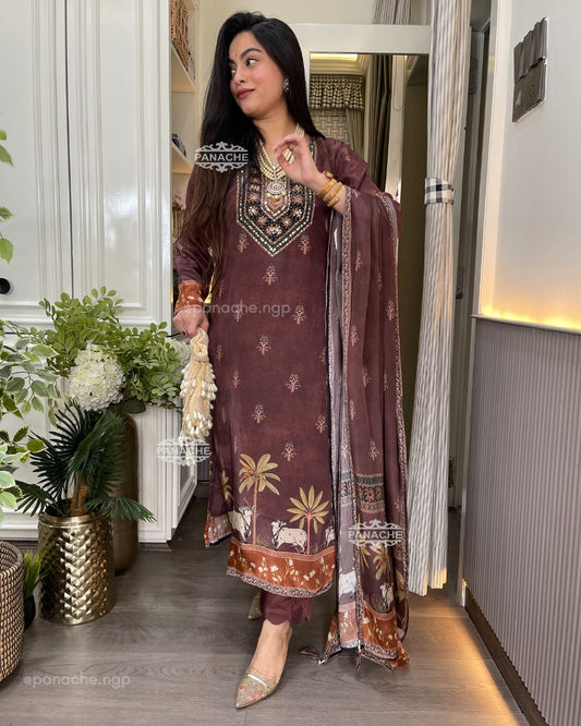 Ajrak gajji semiformal set