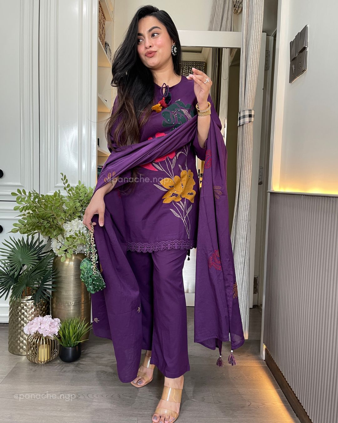 Colourful cotton suit set