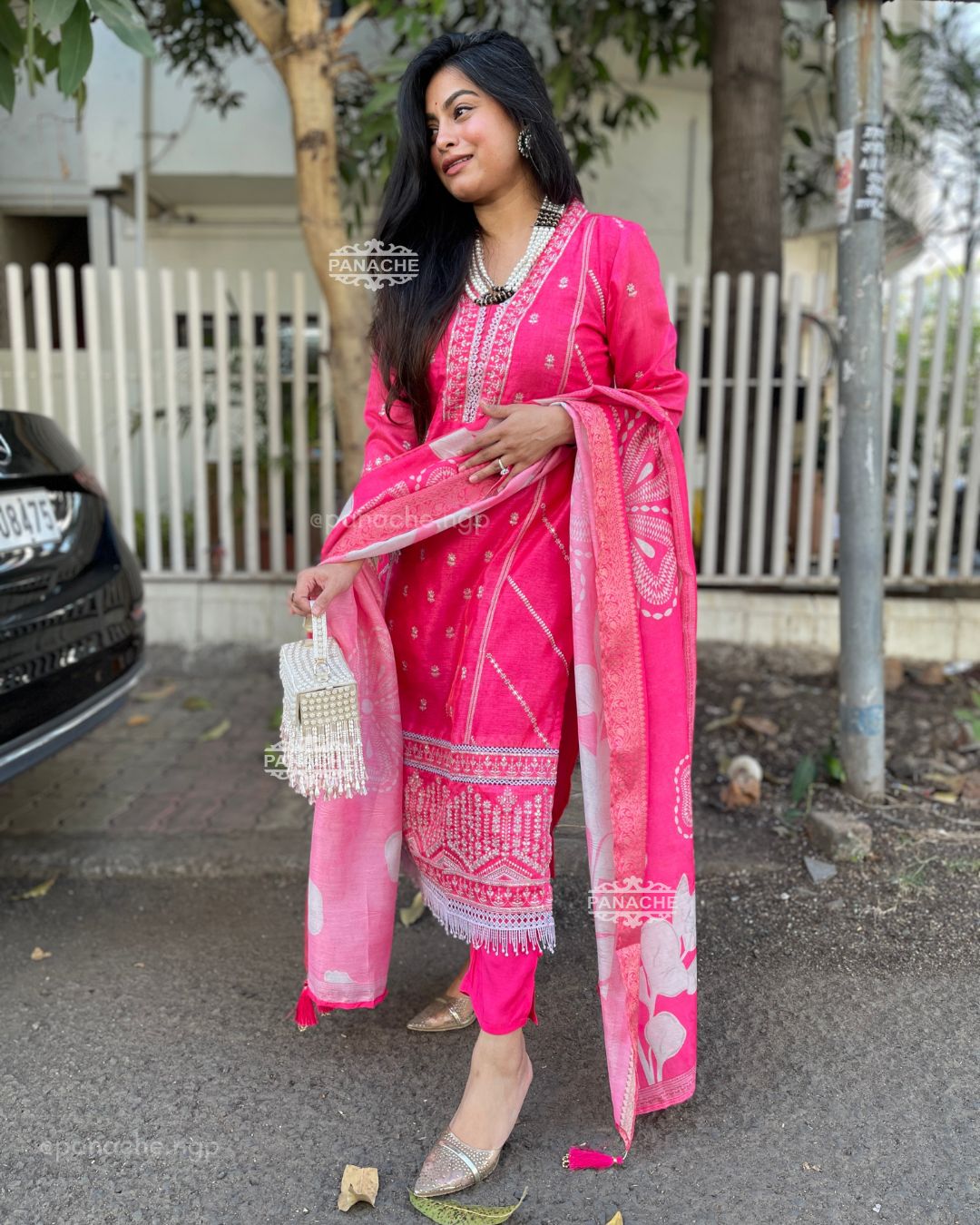 Karachi pink suit set