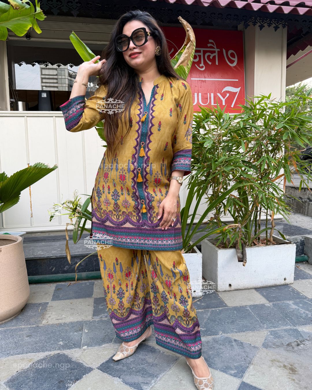 Print on print muslin coords