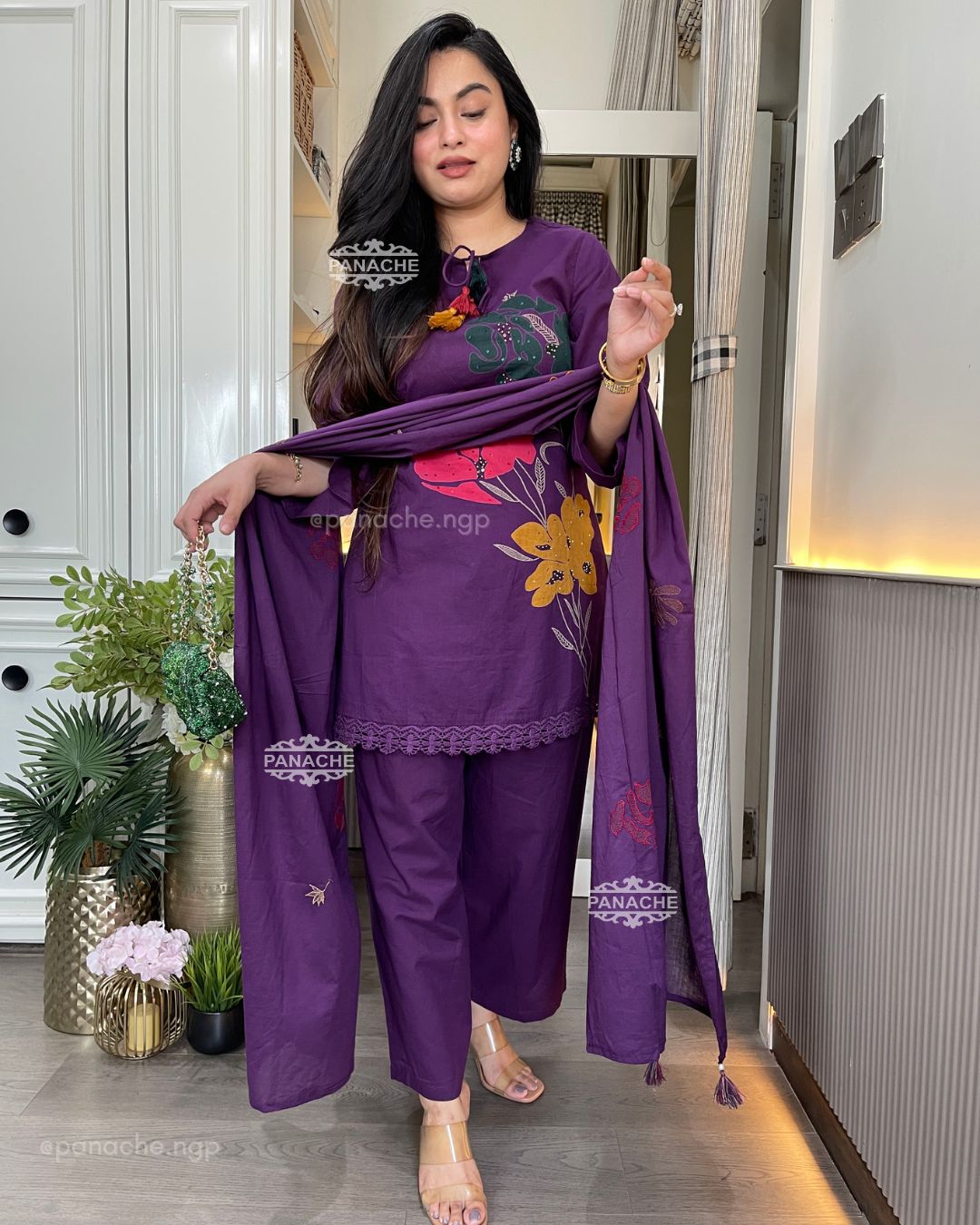 Colourful cotton suit set