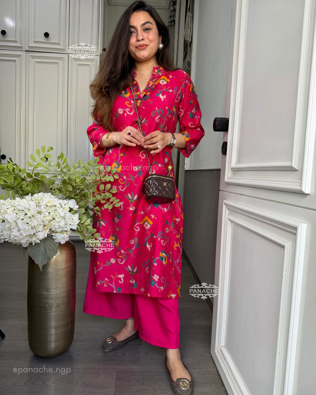 Kalamkari budget coords with earrings