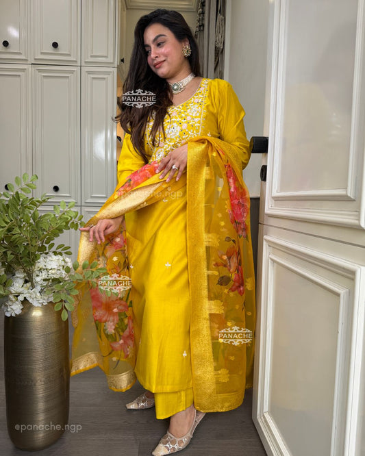 Floral partywear suit