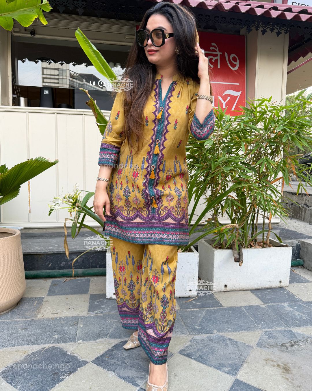 Print on print muslin coords