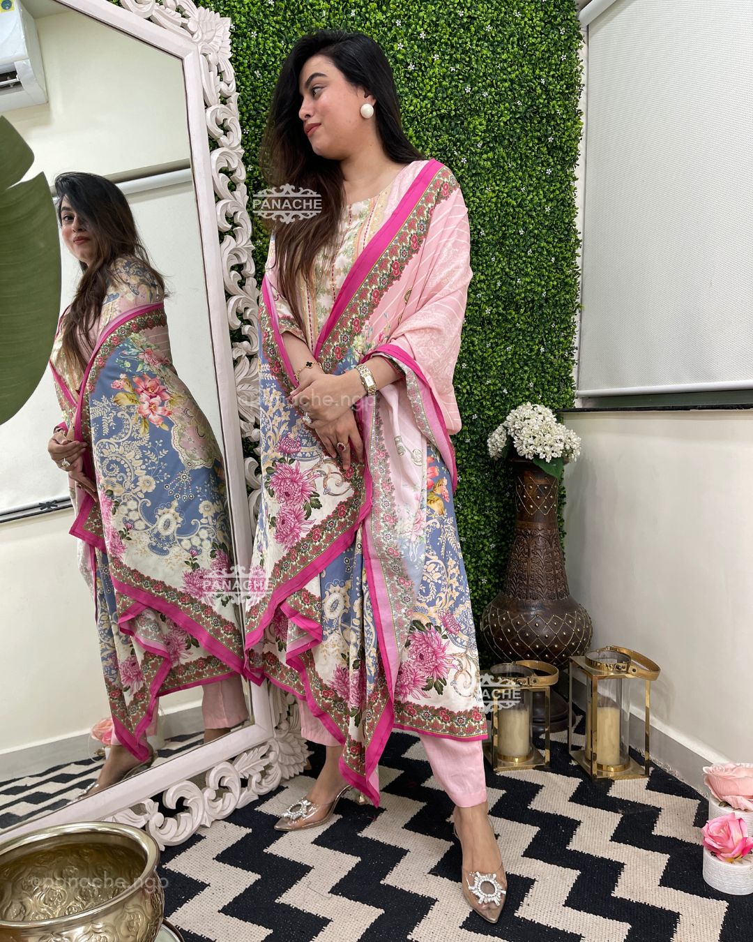 Karachi baby pink set