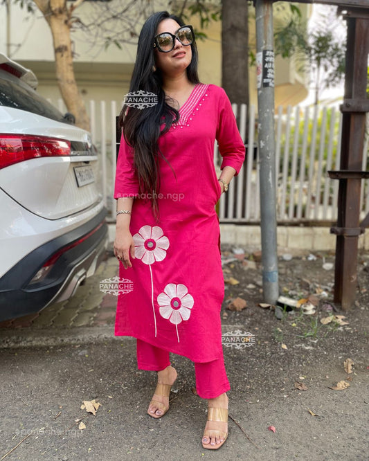 Embroidered coord set