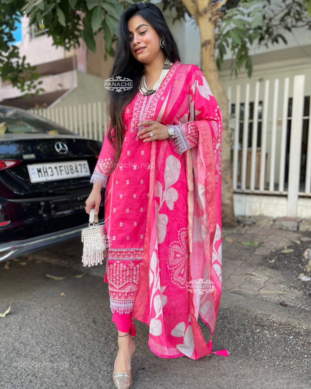 Karachi pink suit set