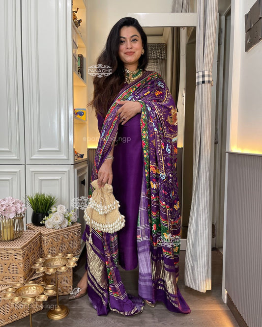 Purple gajji set
