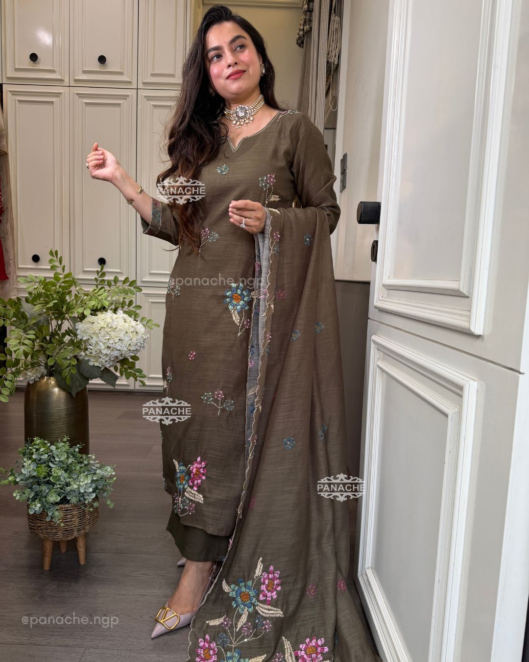 Katha heritage suit set