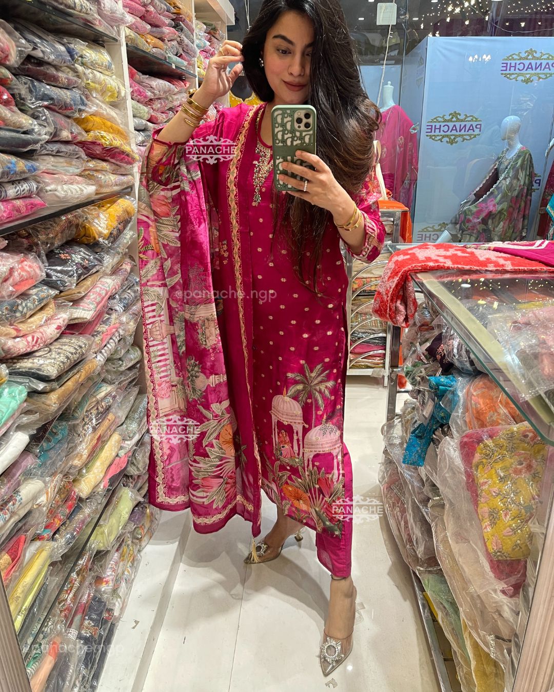 Pink Banarasi set