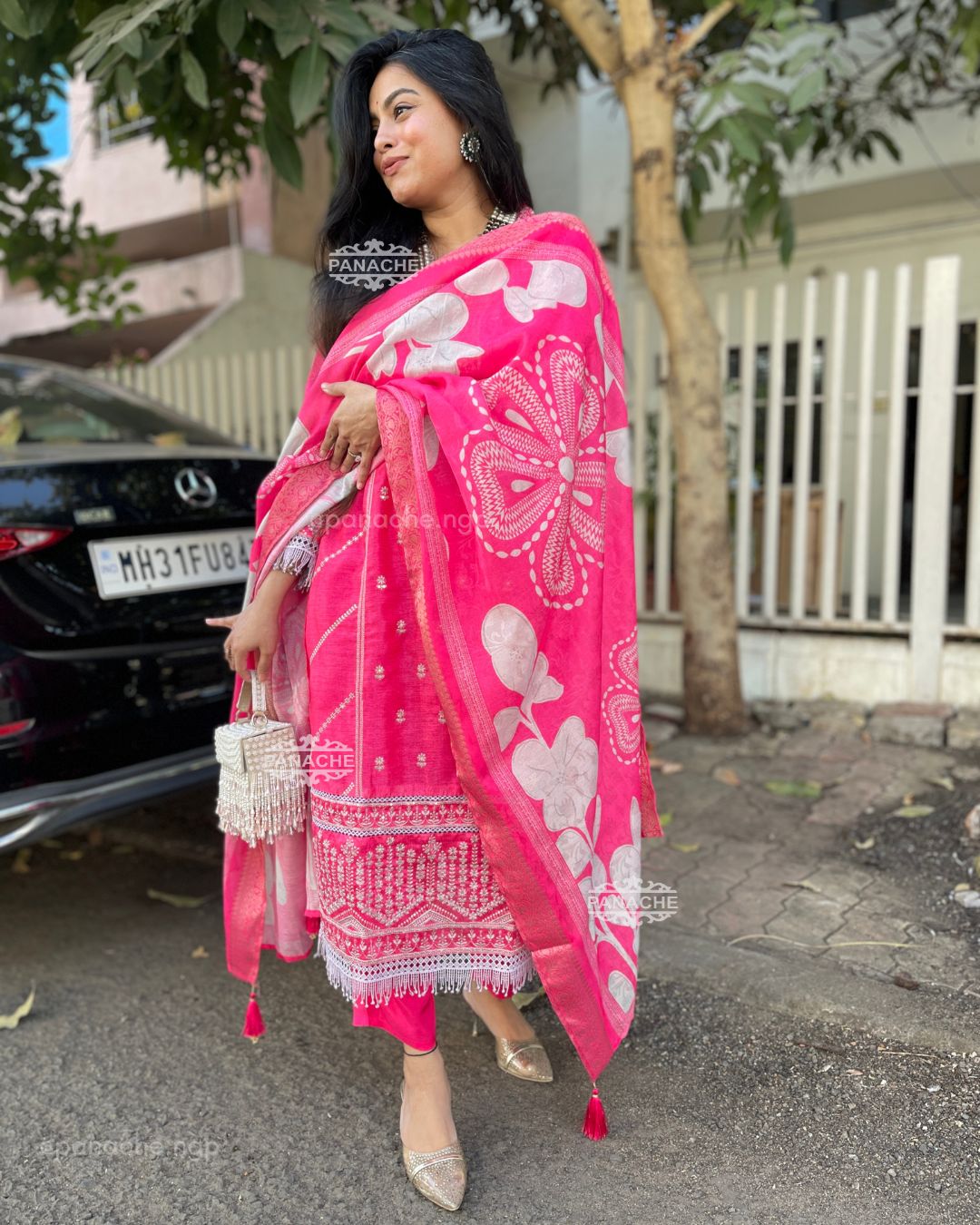 Karachi pink suit set