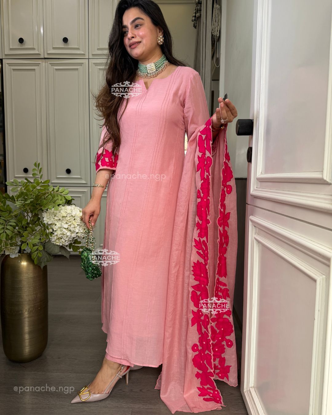 Blush pink ensemble set