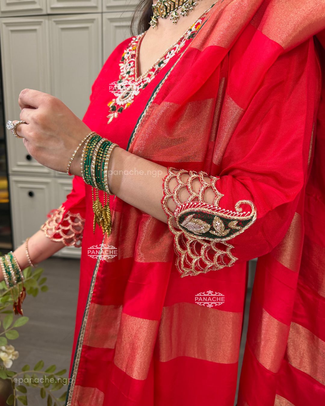 Meher cutwork suit set