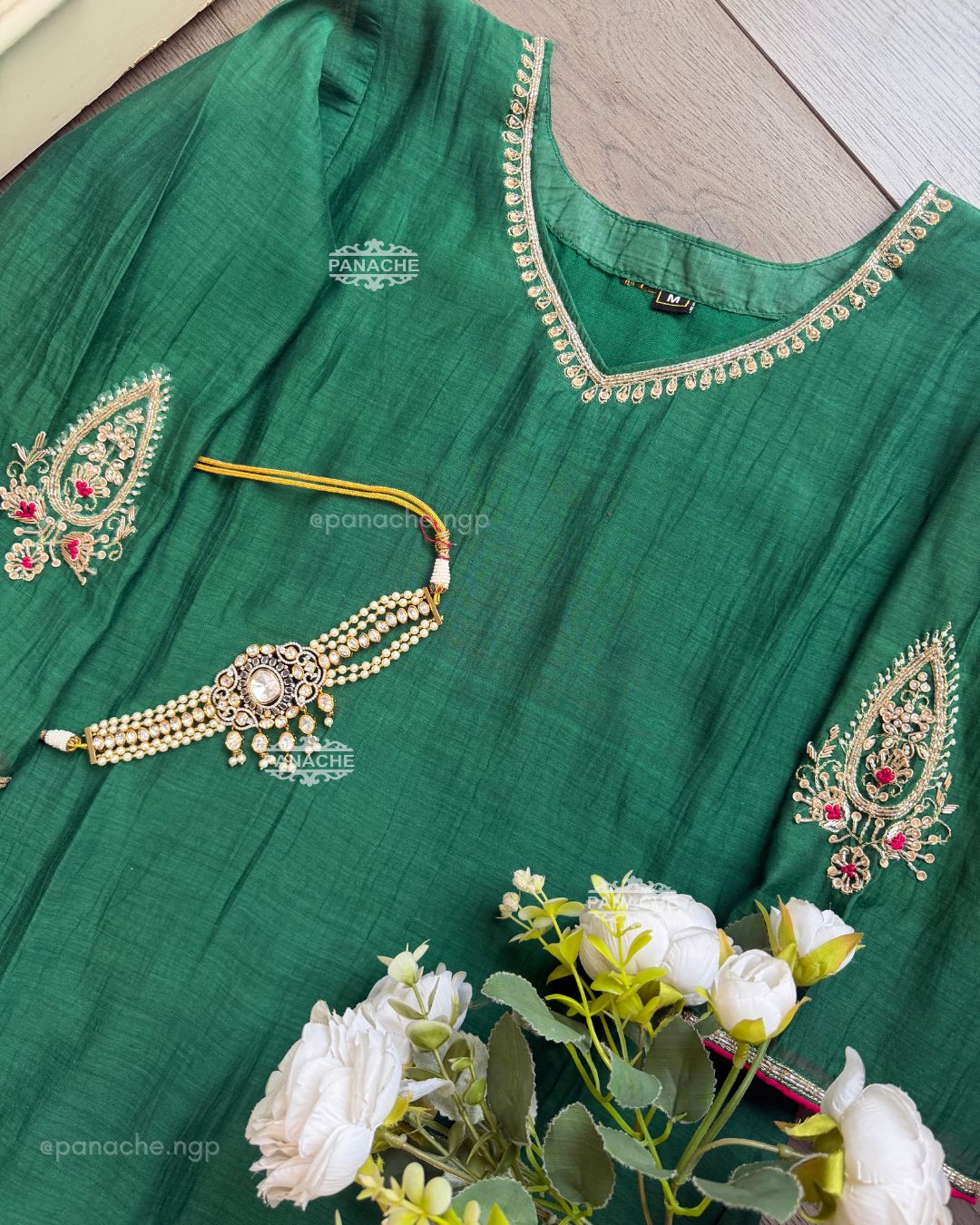 Emerald mul party wear