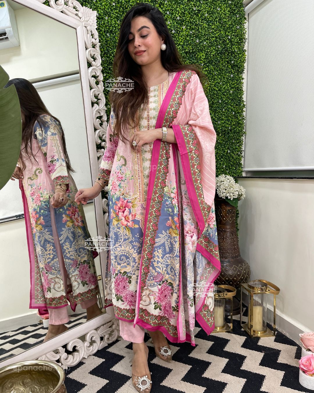 Karachi baby pink set