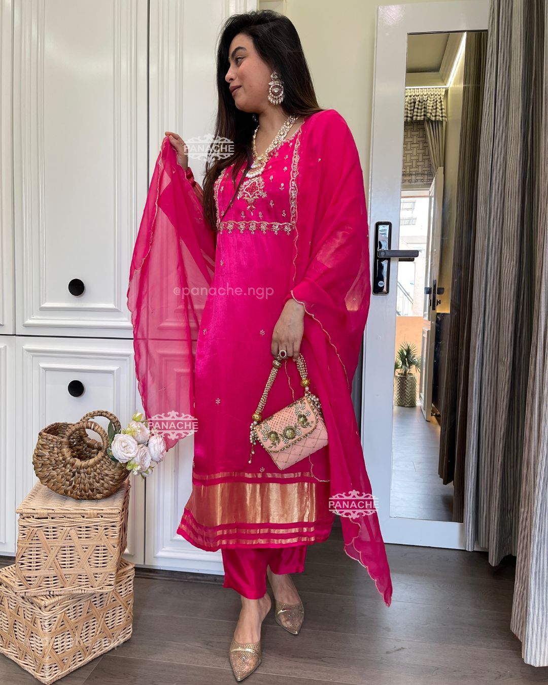 Pink gajji set