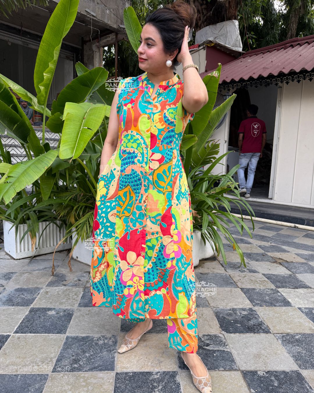 Floral sleeveless set