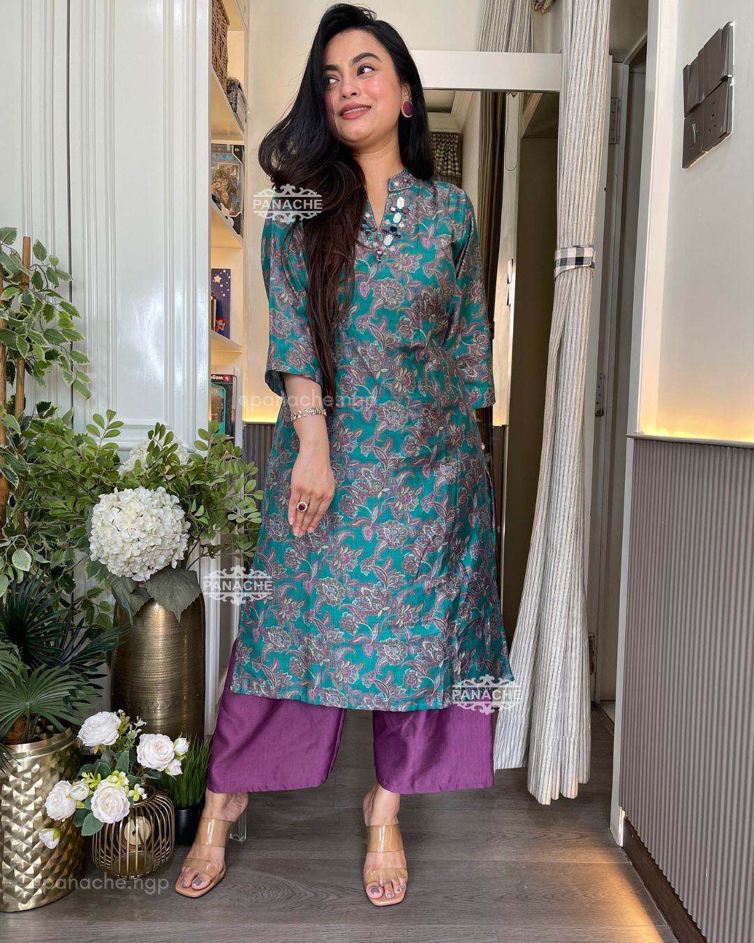 Kalamkari budget coords with earrings