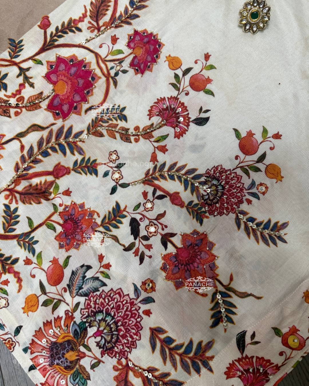 Dual Beige kaftan coord set