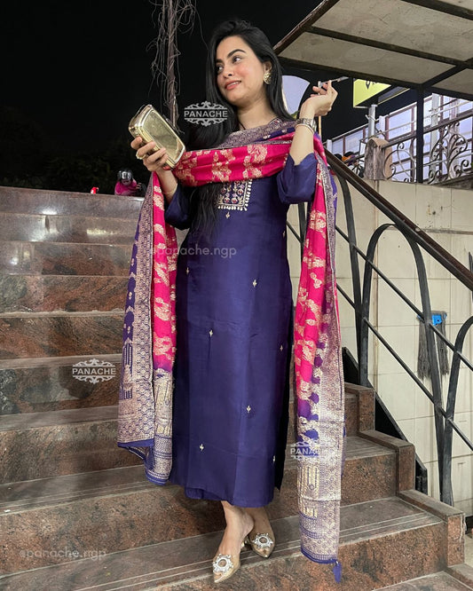 Banarasi special with ombré dupatta