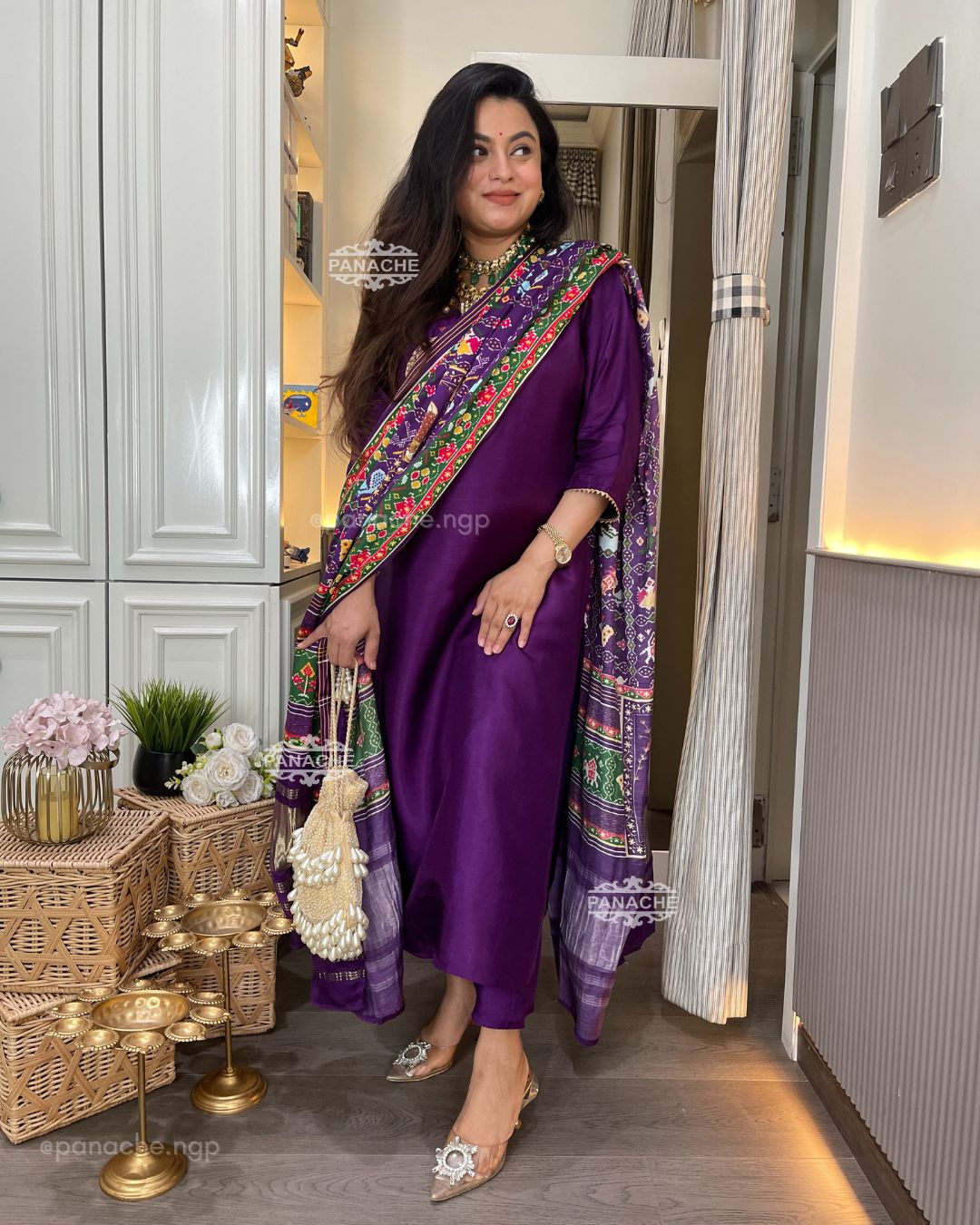 Purple gajji set