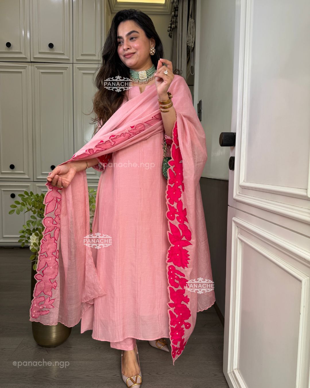 Blush pink ensemble set
